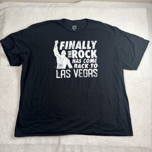 WWE‎ The Rock Has Come Back To Las Vegas Wrestlemania Black SS Shirt Men's 5XL